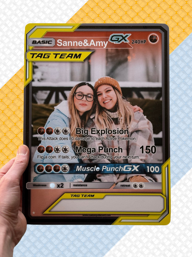 Voorbeeld eigen Pokémon GX Tag Team kaart