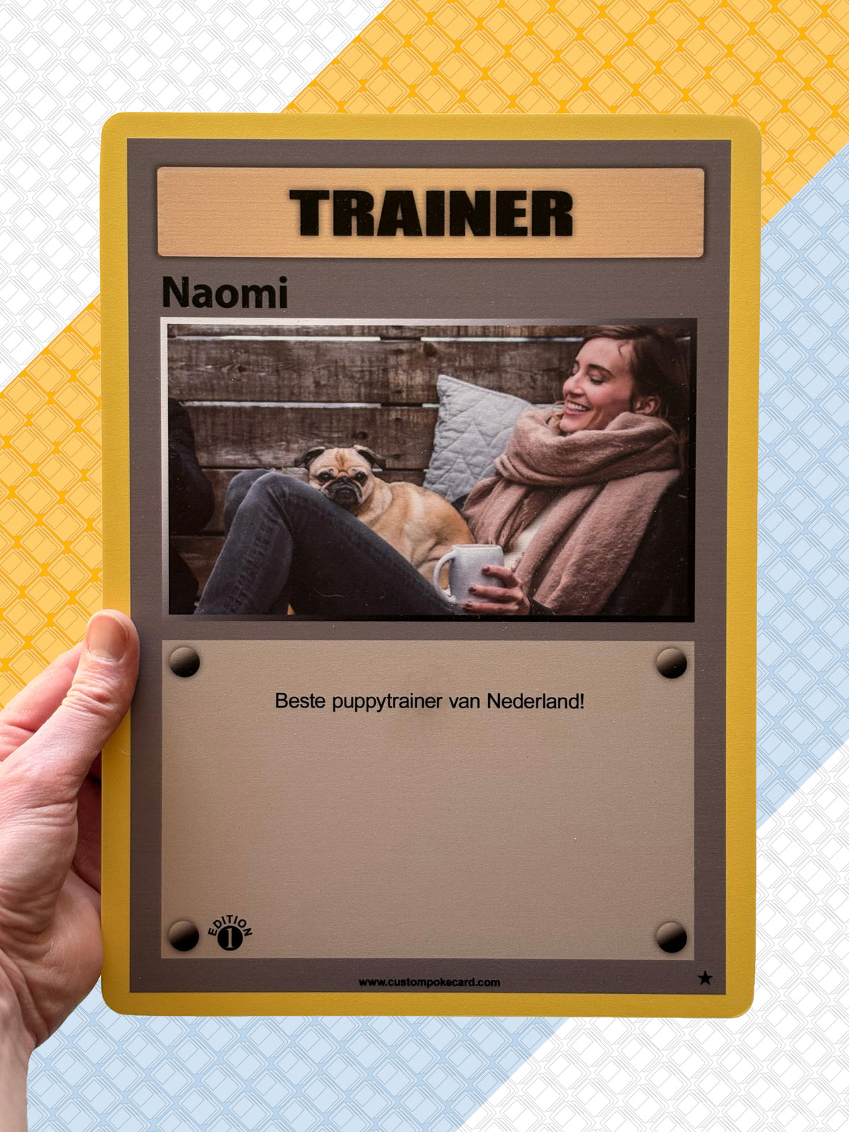 Voorbeeld van Pokémon Trainer kaart